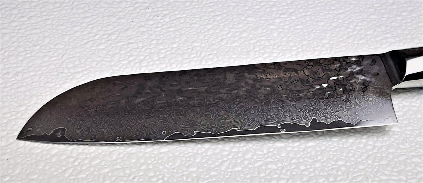 Nagasaki Hand gehämmertes Santoku Messer-2