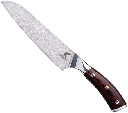 Damascus Santoku Messer (7"/18cm) | Sternsteiger - Hiroto Kollektion-0